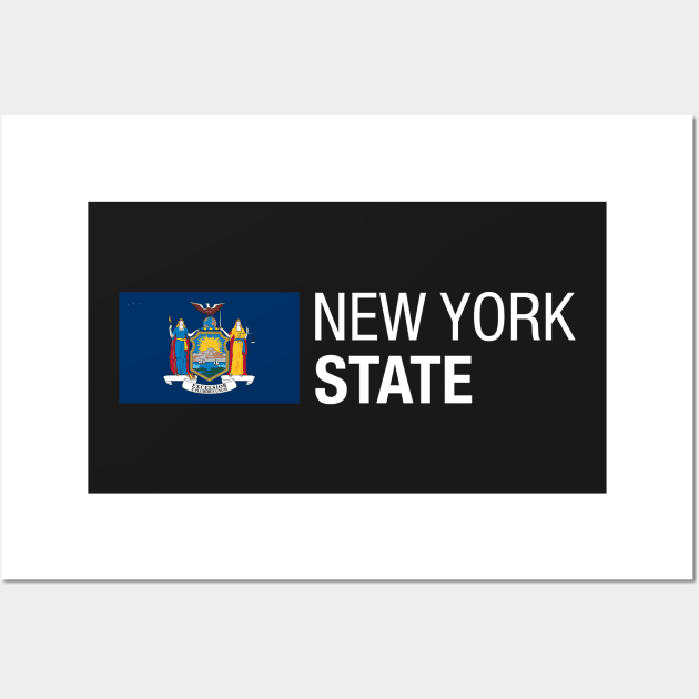 New York State Flag Wall Art by CityNoir